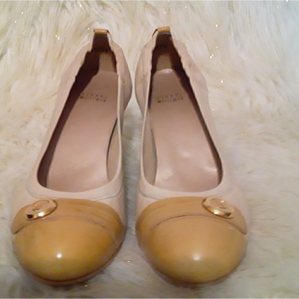 Stuart Weitzman Pump Roundtoe Elastic Patent Heel… - image 2